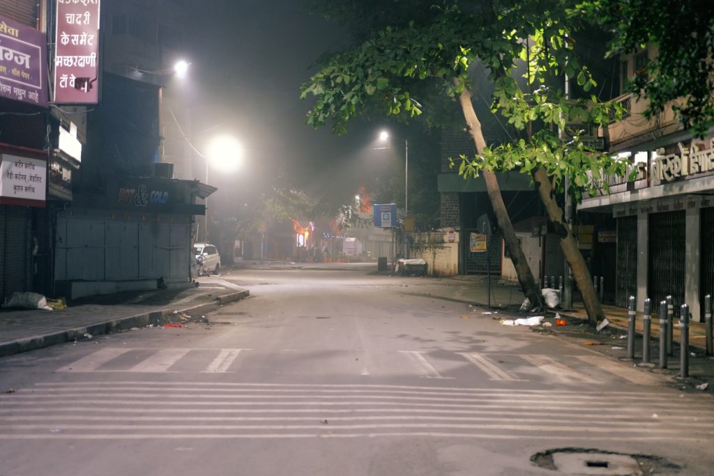 Street in front of Shanipar temple